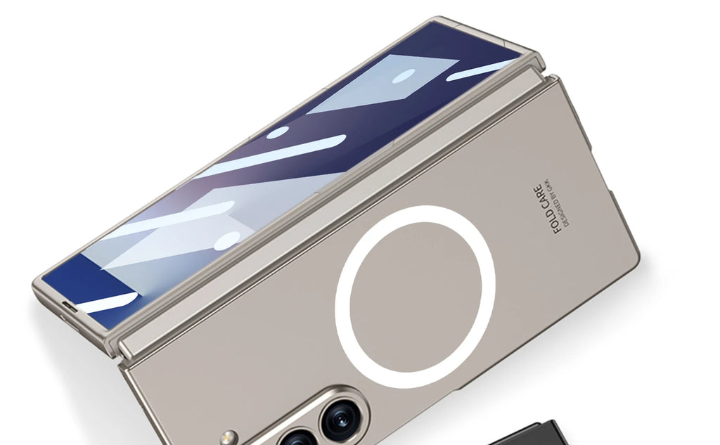 Magnetic Wireless Charging Phone Case For Samsung Galaxy Z Fold 7 6 5 Ultra-thin With Glass Film Z Fold7 Fold6 Protective Cover