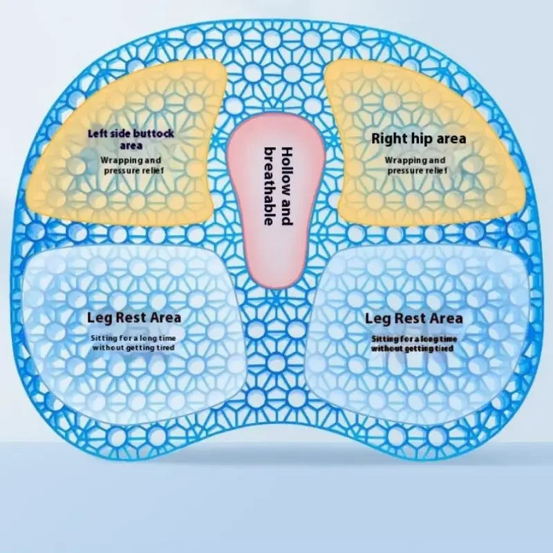 seat cushion ice pad seats home Honeycomb gel cushion chair thickened home commuter office long-sitting silicone summer