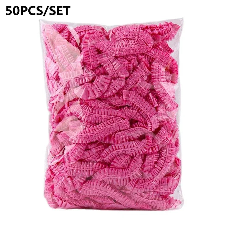 Disposable Shower Cap Covers Sauna Accessories Transparent and Waterproof Disposable Hair Caps Bathroom Products Home