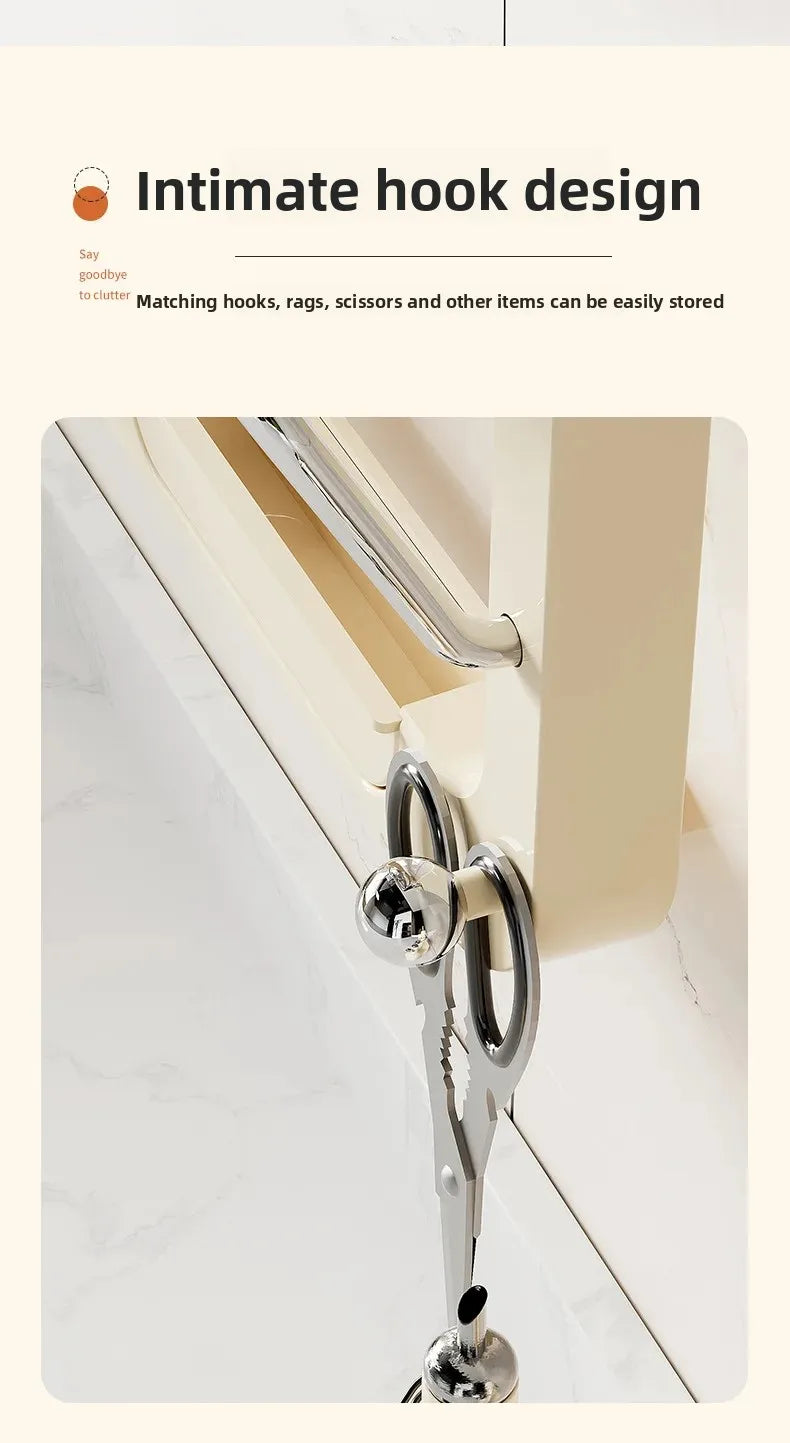 Double Layer Pot Lid Holder Kitchen Storage Rack Wall Mounted Cutting Board Stand Multi Functional Plastic Home Organization