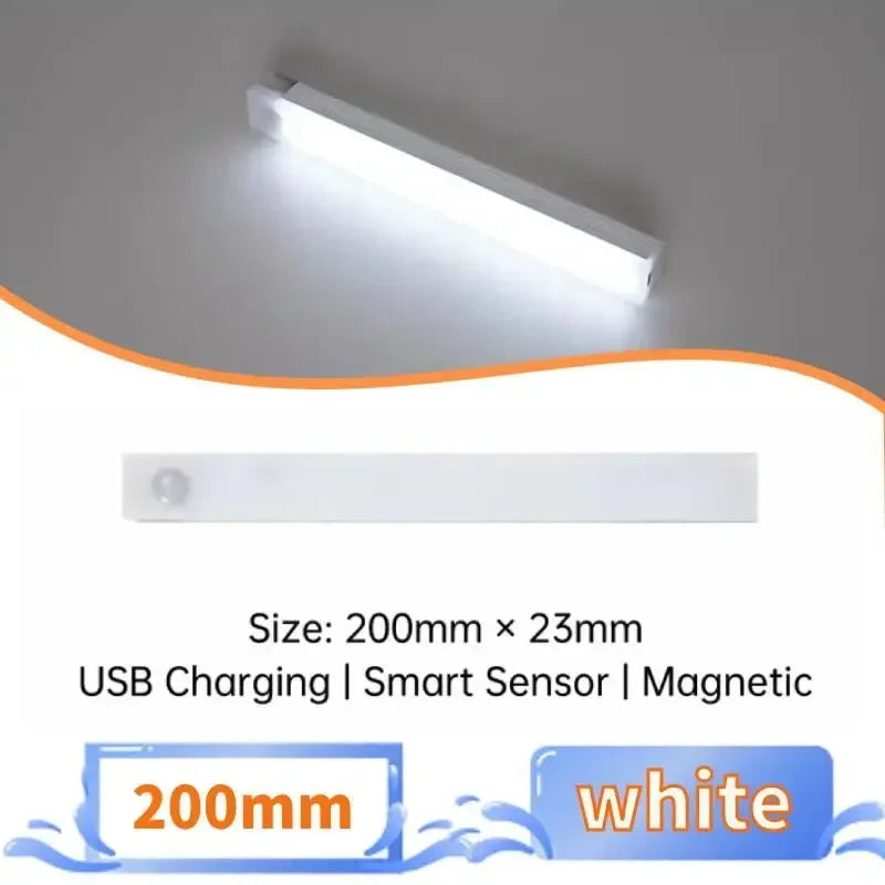 Motion Sensor LED Night Light, Wireless USB Rechargeable Cabinet Lighting for Kitchen, Home, Room Decor, Indoor Storage,