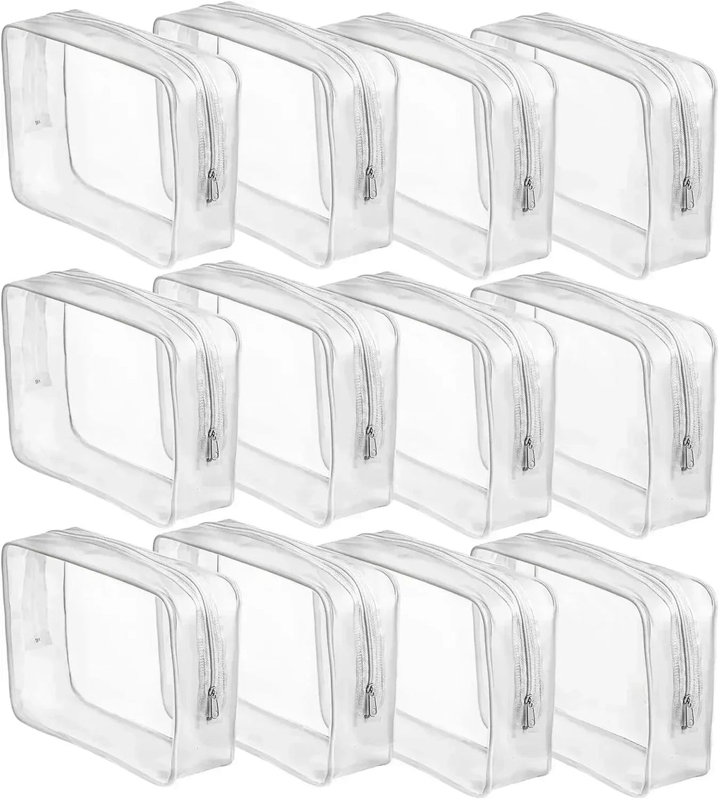 1/20pcs Transparent PVC Storage Travel Organizer Clear Makeup Bag Beautician Cosmetic Bag Beauty Case Toiletry Bag Wash Bags