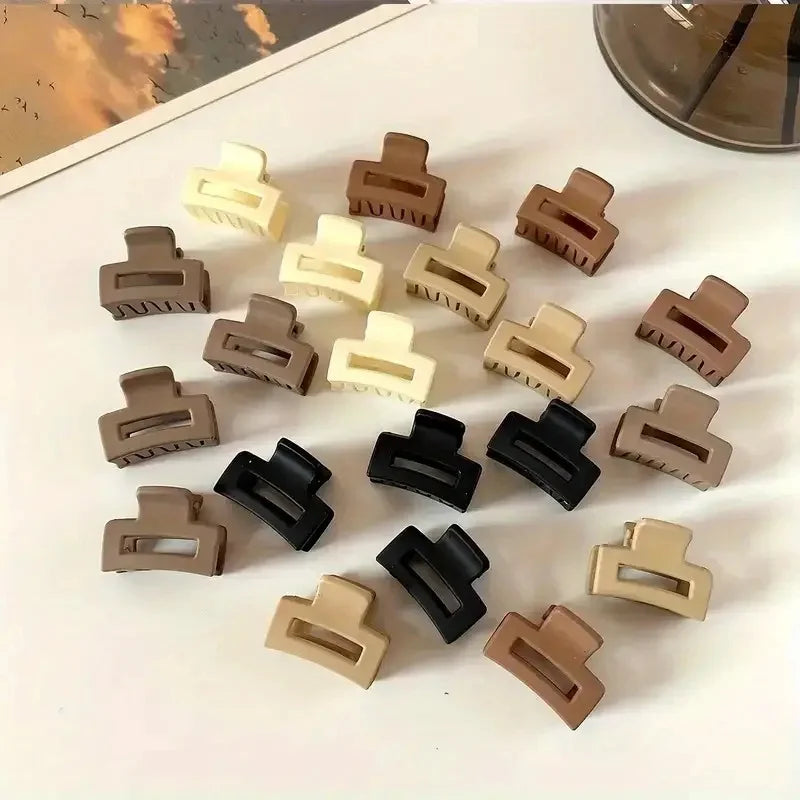 100Pcs Retro Vintage Mini Hair Clips Versatile Bangs Clips Small Plastic Claw Clamps Assorted Colors for Girl Hair Accessories