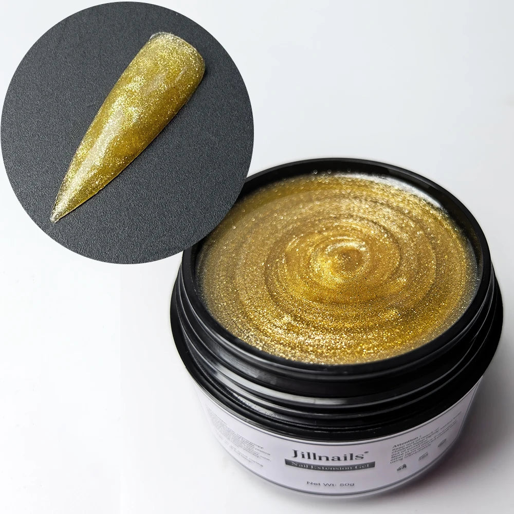 Jillnails Dusty Pink Nude Gel Nail Builder 50G Burgundy Shimmer Builder UV Gel for Nails Extension