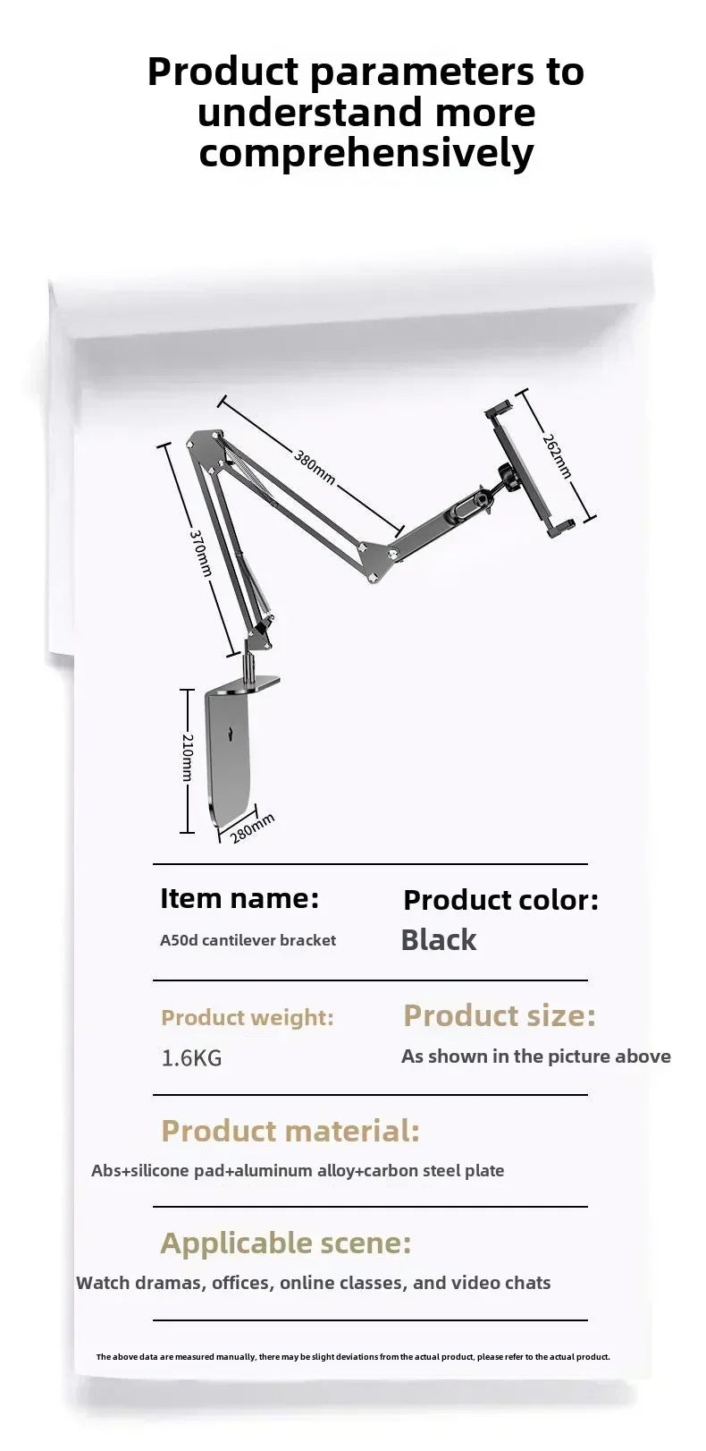 Adjustable Lazy Mobile Phone Stand for Bedside and Desktop Hidden Design Live Broadcast and Video Watching