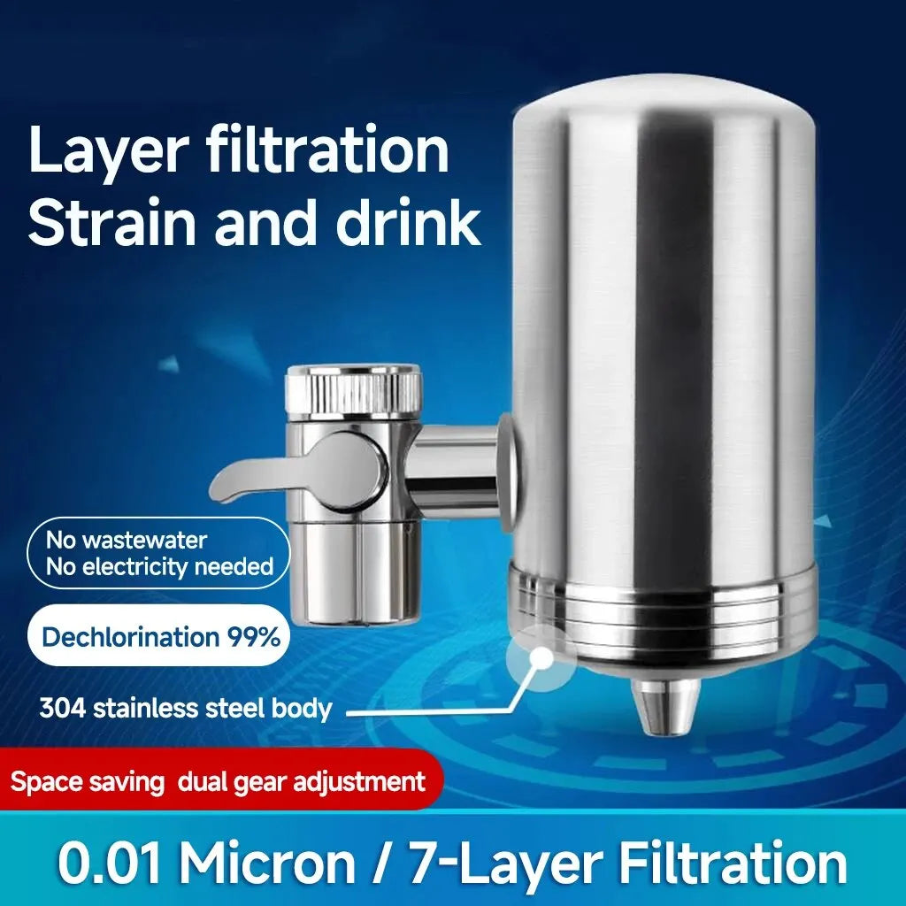 Kitchen Stainless Steel Faucet Water Filter Pre-filter Purifier Household Tap Water Direct Drinking