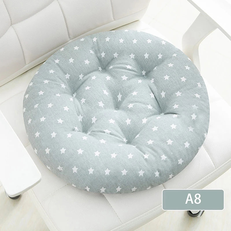 Coarse Cloth Round Style Cotton And Linen Style Seat Cushion Home Circular Cushion Japanese Style Futon Cushion Decoration