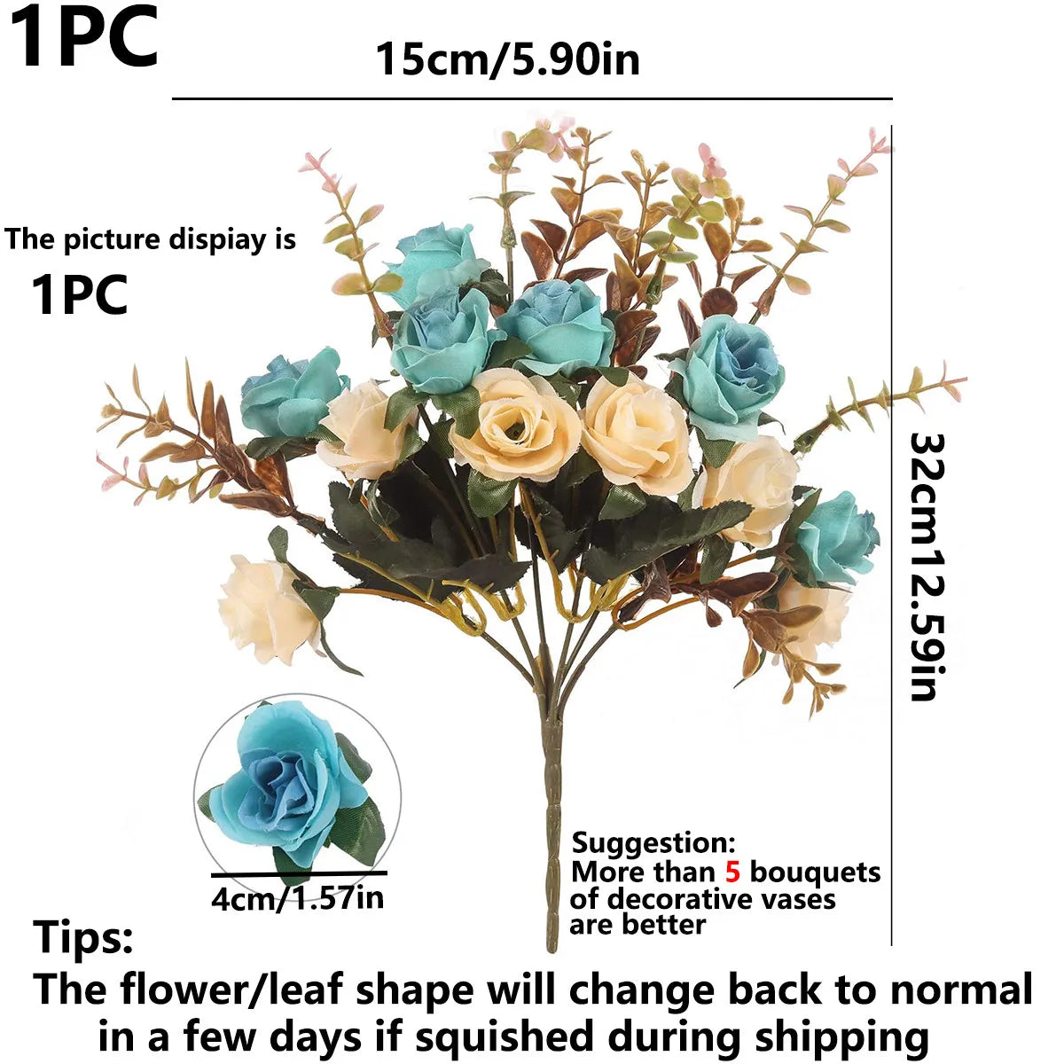 Silk rose Artificial Flowers Wedding Home Garden Decoration bride Bouquet Diy gift Scrapbooking Wreaths wall Photography prop