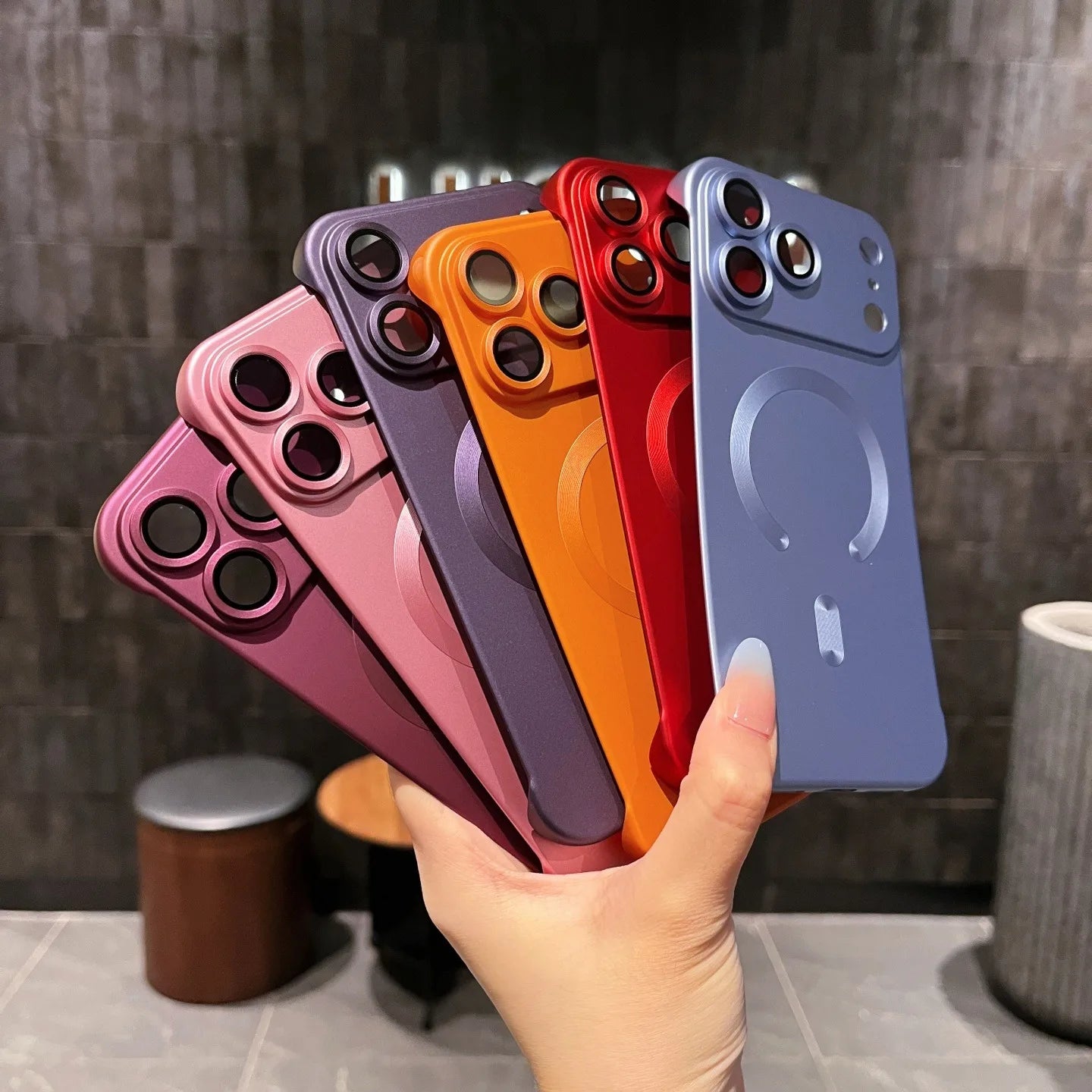 Ultra Thin PC Magsafe Case for iPhone 17 11 12 13 14 15 16 Pro Max Plus iPhone Air Frameless Shockproof Camera Protector Cover