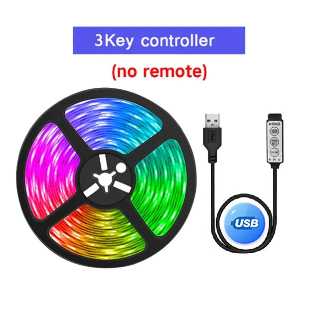 Led Strip Lights USB RGB 5050 LED Light Strip 1M-30M Music Sync App Control Luces Led Flexible Lamp for Room Decor TV Backlight