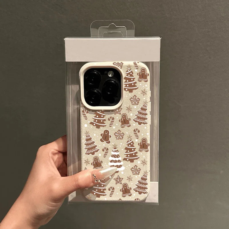Christmas Tree Graphic Lichee Pattern Phone Case For iPhone 17 16 15 14 13 12 11 Pro Max Air X XR XS 16E Shockproof Bumper Cover