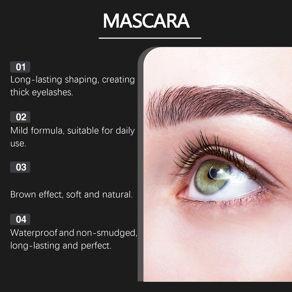 Mascara Lengthening Curling Natural Look Waterproof Smudge Proof Clump Free Volumizing Daily Wear Long Lasting Gentle Formula