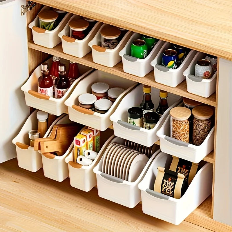 Plastic Multi-functional Storage Box Curved Design Ideal for Home Organization,suitable for Cleaning Products and Household Item