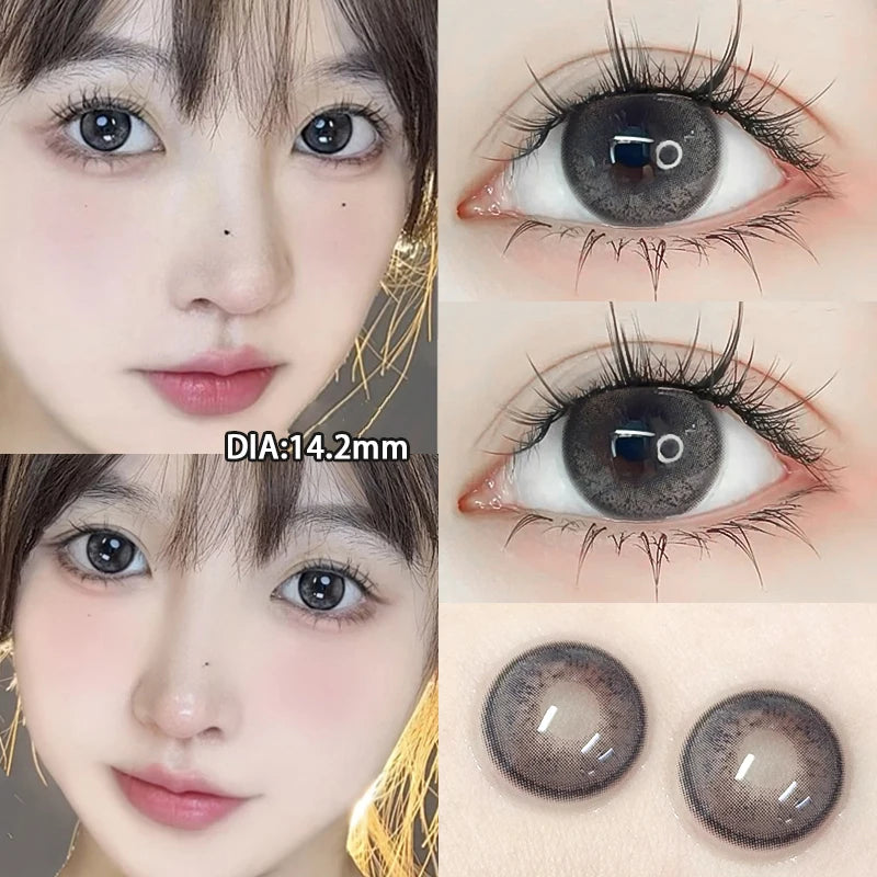 YIMEIXI 1 Pair New Eyes Contacts Lenses with Myopia Diopter Eyes High Quality Nature Soft Lens Beauty Pupil Annual Fast Shipping