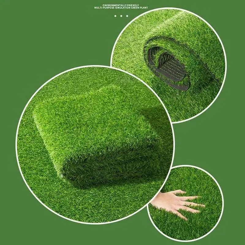 Artificial Turf Grass Lawn Realistic Synthetic Mat Washable Turf Outdoor Garden Decor Fake Grass Mat Carpet Indoor