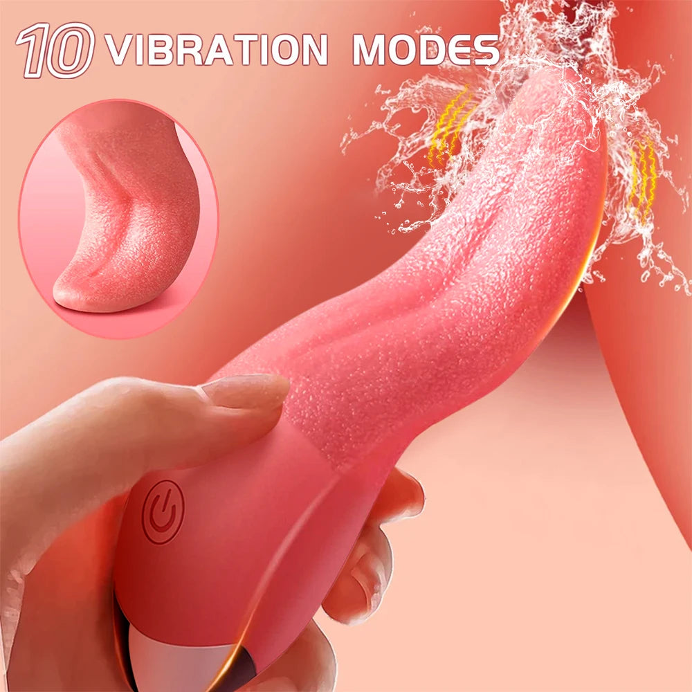 Powerful Tongue Licking Vibrator Adult Sex Toy For Women Female Masturbation G Spot Vibrators Nipple Vagina Clitoris Stimulator