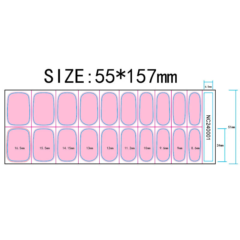 20/22tipsChristmas Semi Cured Nail Sticker UV Led Lamp Semi Cured Gel Design Nail Decals Waterproof Nail Stickers Nail Manicure