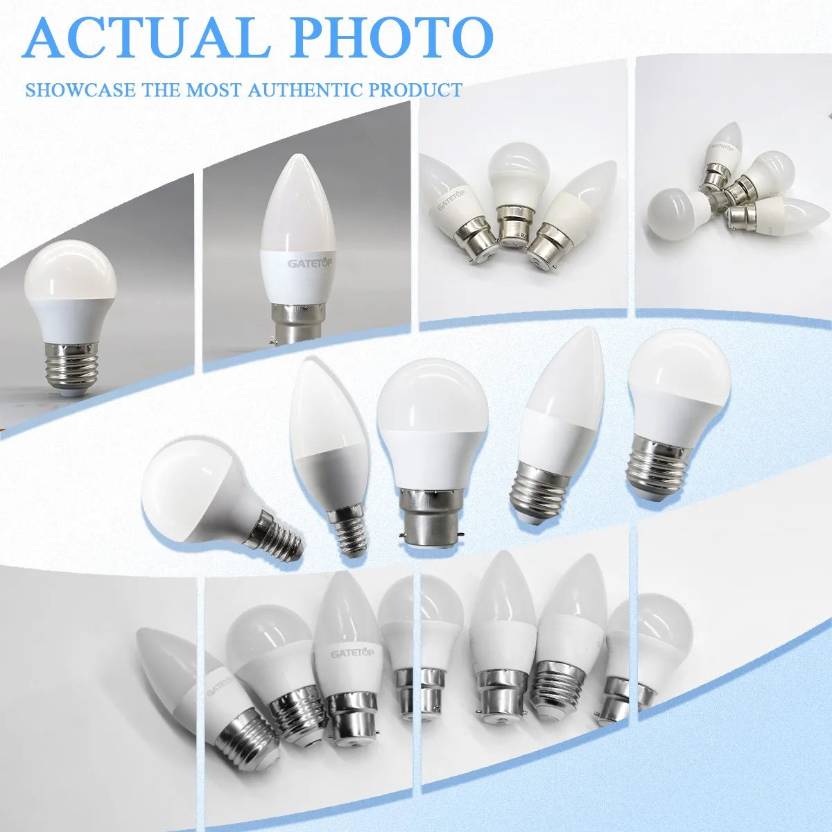 10PCS/LOT LED Candle Light Mini Bulb C37 G45 AC220V E14 E27 B22 Head Light Flicker-free 3W-7W Suitable for Home Study Lighting