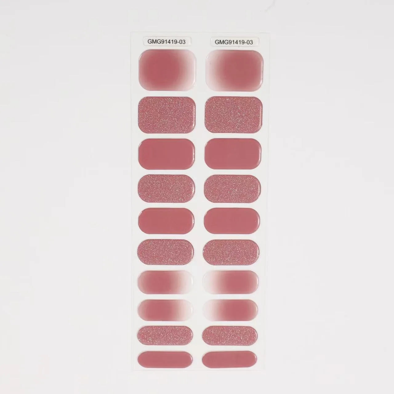 Semi-Cured Gel Nail Stickers Art Nail Decor Long-Lasting Solid Color Nail Strips UV Lamp Cured Manicure Gel Decal