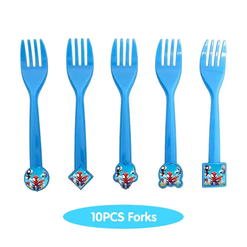 Spidey And His Amazing Friends Birthday Decoration Tableware Supplies Party Paper Cups Plates Tablecloth Banner Balloons For Kid