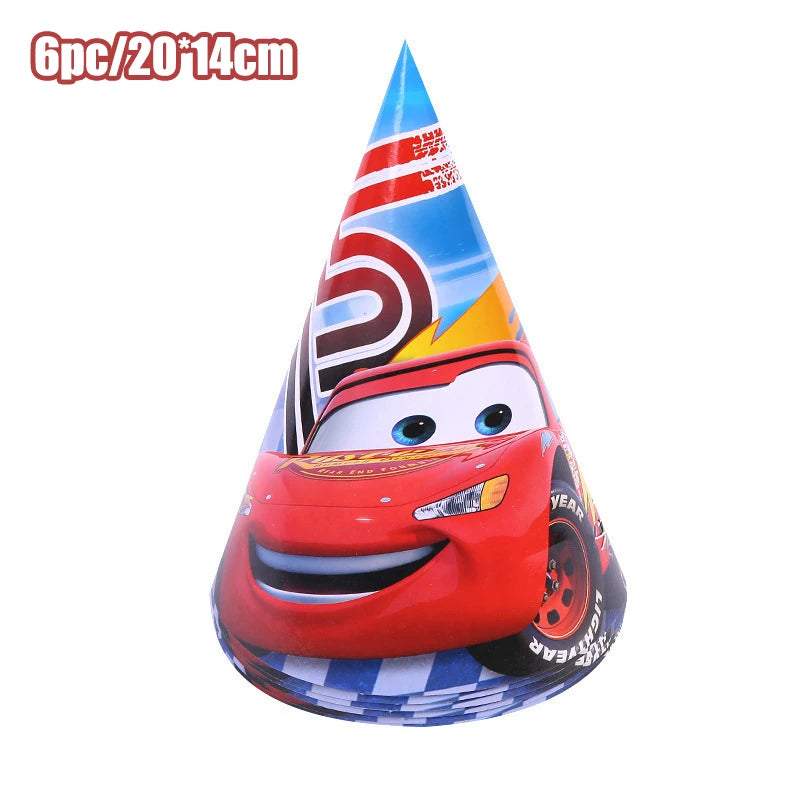 Disney Cars Birthday Decoration Cartoon Lightning Mcqueen Party Paper Plates Napkins Cups Balloon Event Supplies Baby Shower Kid