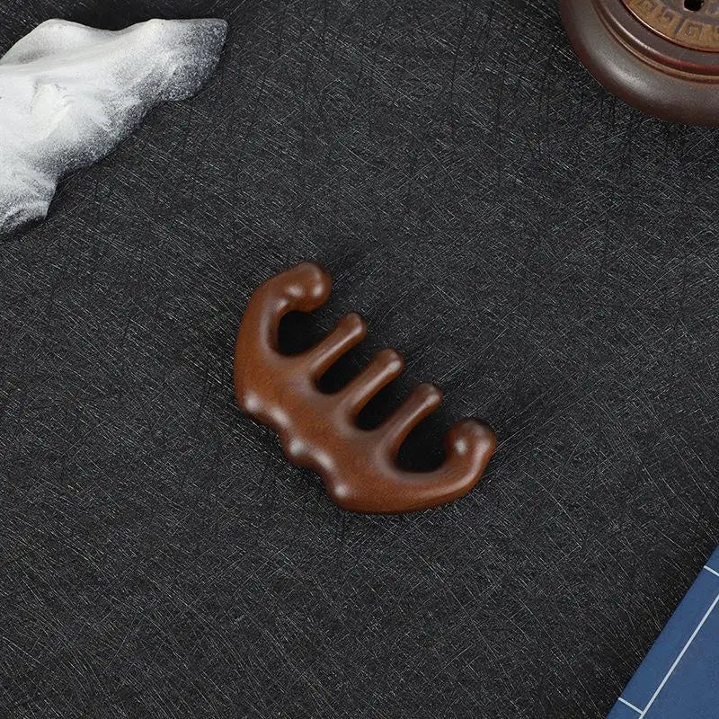 Wood Therapy Massage Comb Head Face Scalp Gua Sha Massager Natural Facial Sandalwood Wide Tooth Guasha Scraping Body Massage