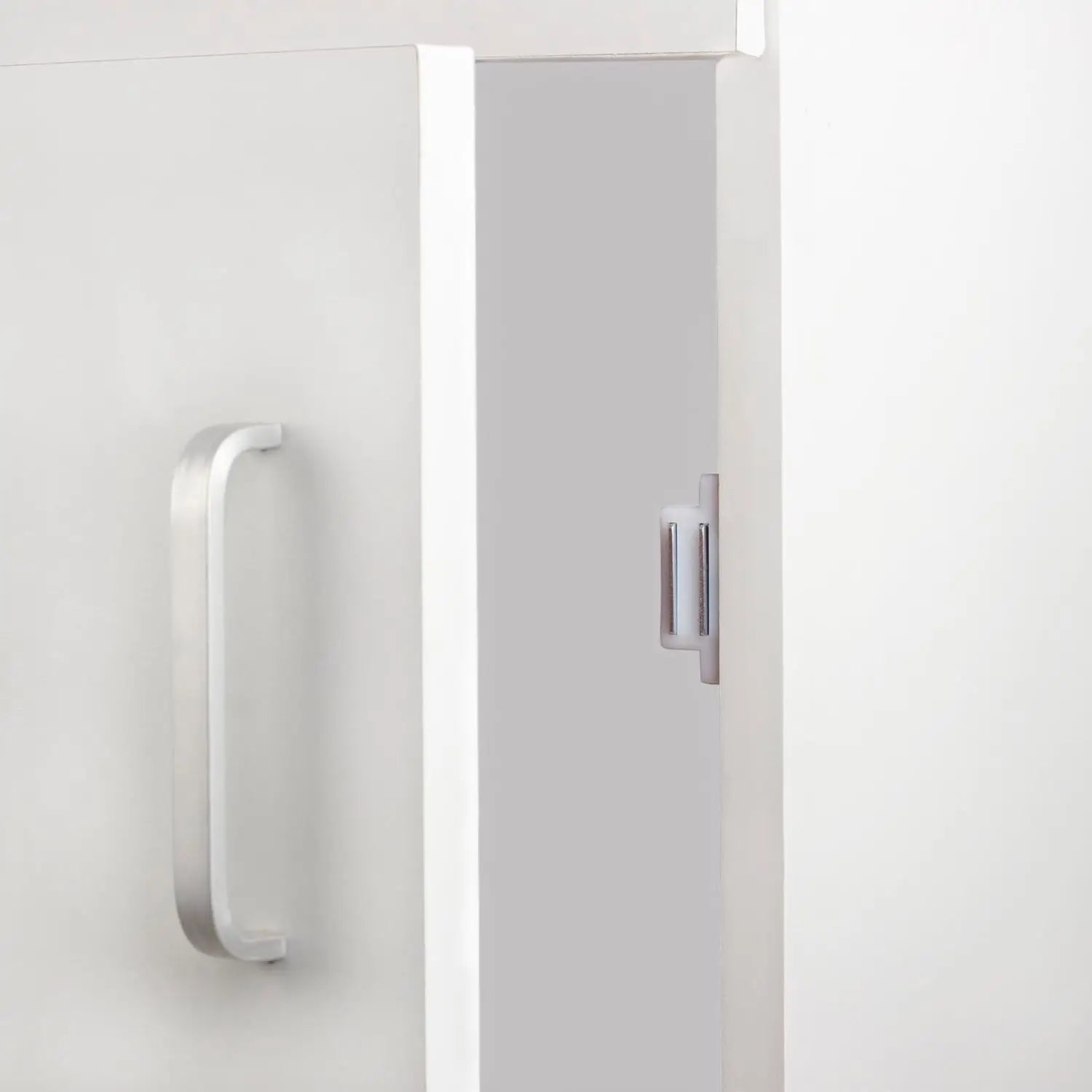 Cupboard Kitchen Furniture Magnetic Cabinet Door Latch Closures White Plastic Strong Powerful Magnet Catch