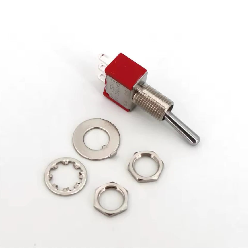 Mini Toggle Switches 6mm SPDT ON-OFF-ON 3/6 Pin with Sealed Caps for DIY Electronics and Control Panels