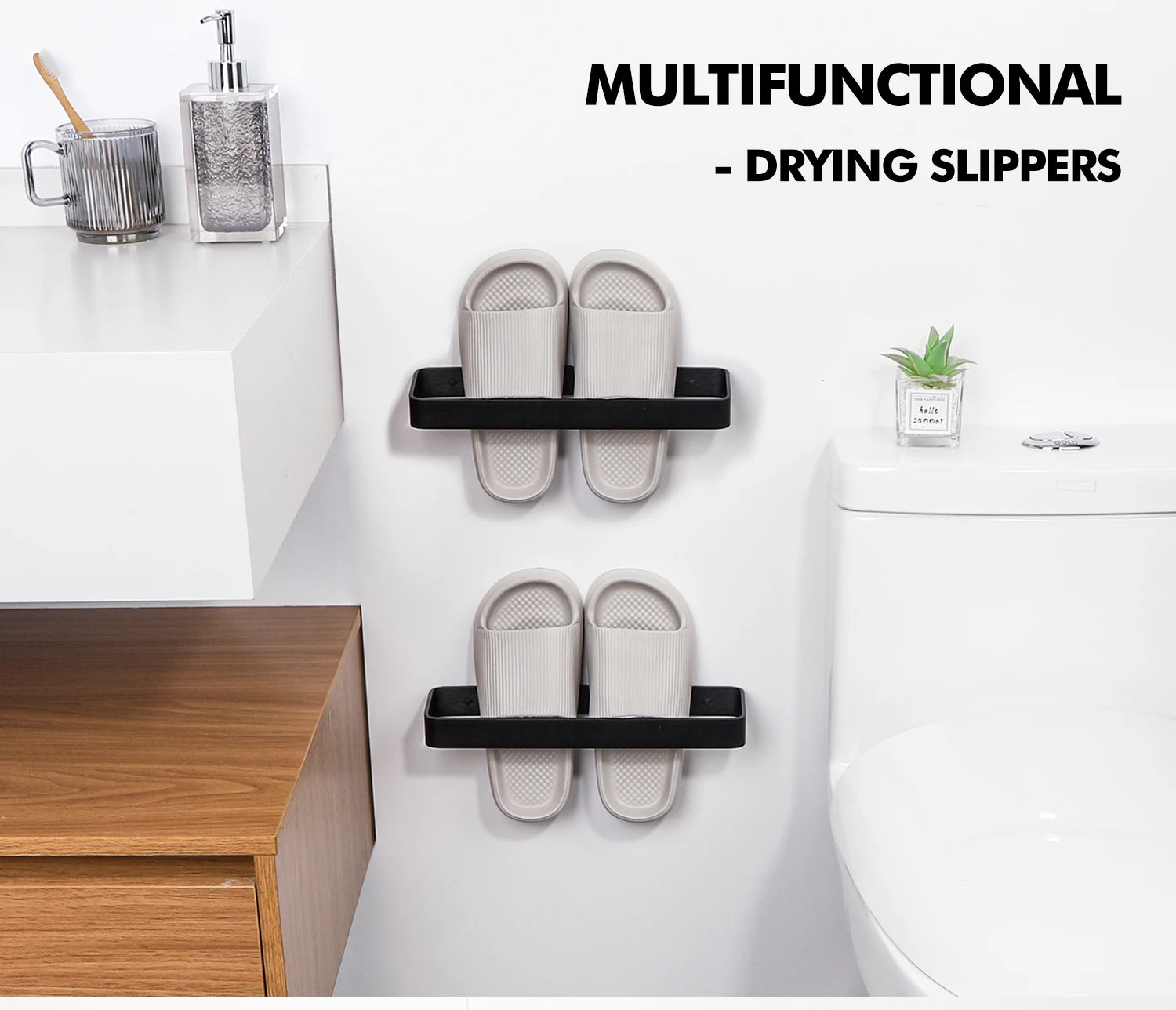 Bathroom Towel Rack Towel Holder 20/30/40CM Black Towel Bar No drill Wall Mount Stainless Steel Kitchen Cabinet Storage