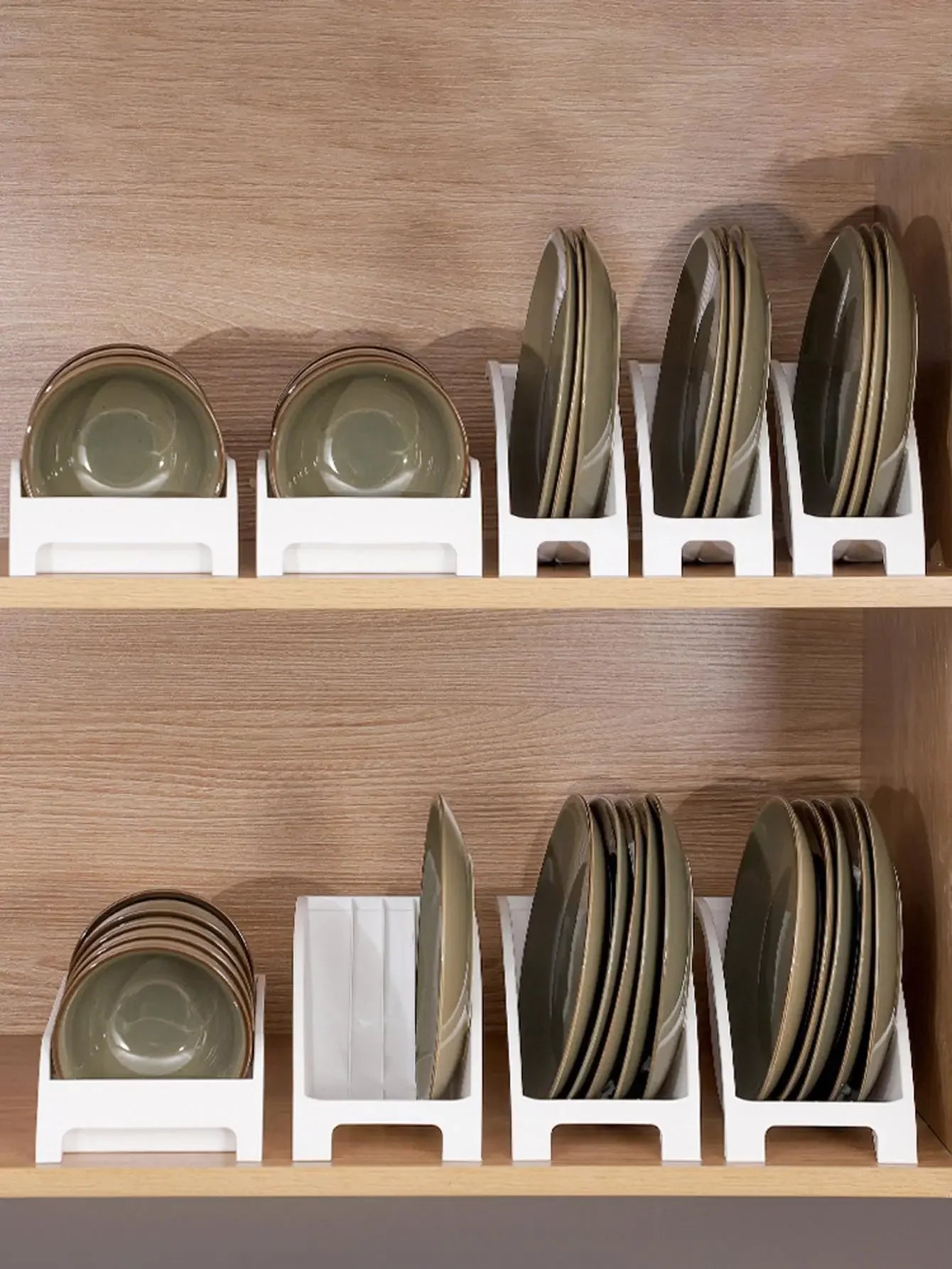 Dish Drain Rack Dinnerware Storage Organizer Cabinet Shelves Bowl Cup Rack Multifunctional Organizer Kitchen Supplies Holder