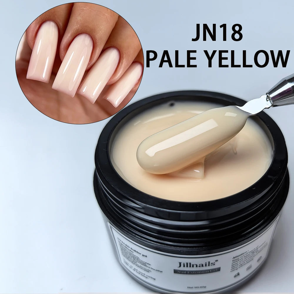 Jillnails Dusty Pink Nude Gel Nail Builder 50G Burgundy Shimmer Builder UV Gel for Nails Extension