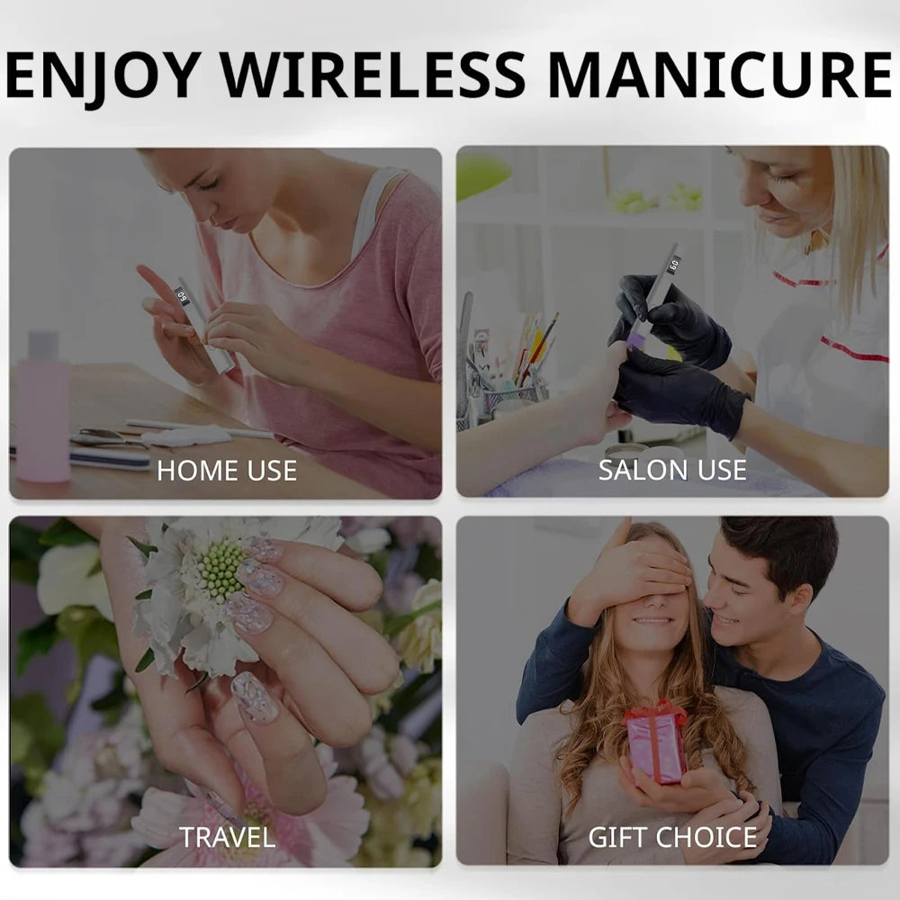 Mini UV Nail Light, Rechargeable Handheld Nail Dryer with Timer & Indicator, for Fasting Drying, Gel Nails and DIY Manicure Art