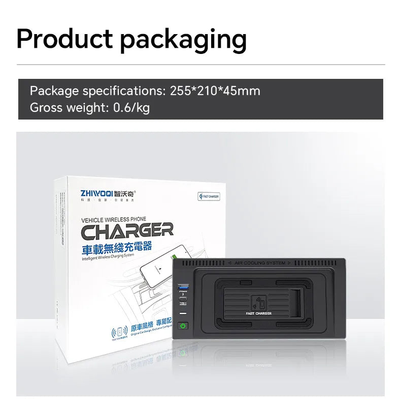 For BMW X5 F15 X6 F16 2014 2015 2016 2017 2018 15W Car QI wireless charger fast phone charger charging holder accessories