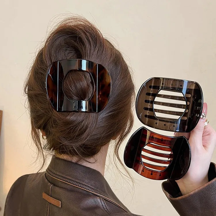 2025 New Korean Style French Flat Hair Clip Claws Hair Accessories Women's Spring Clip Leopard Hair Clip Top Simple Headpiece