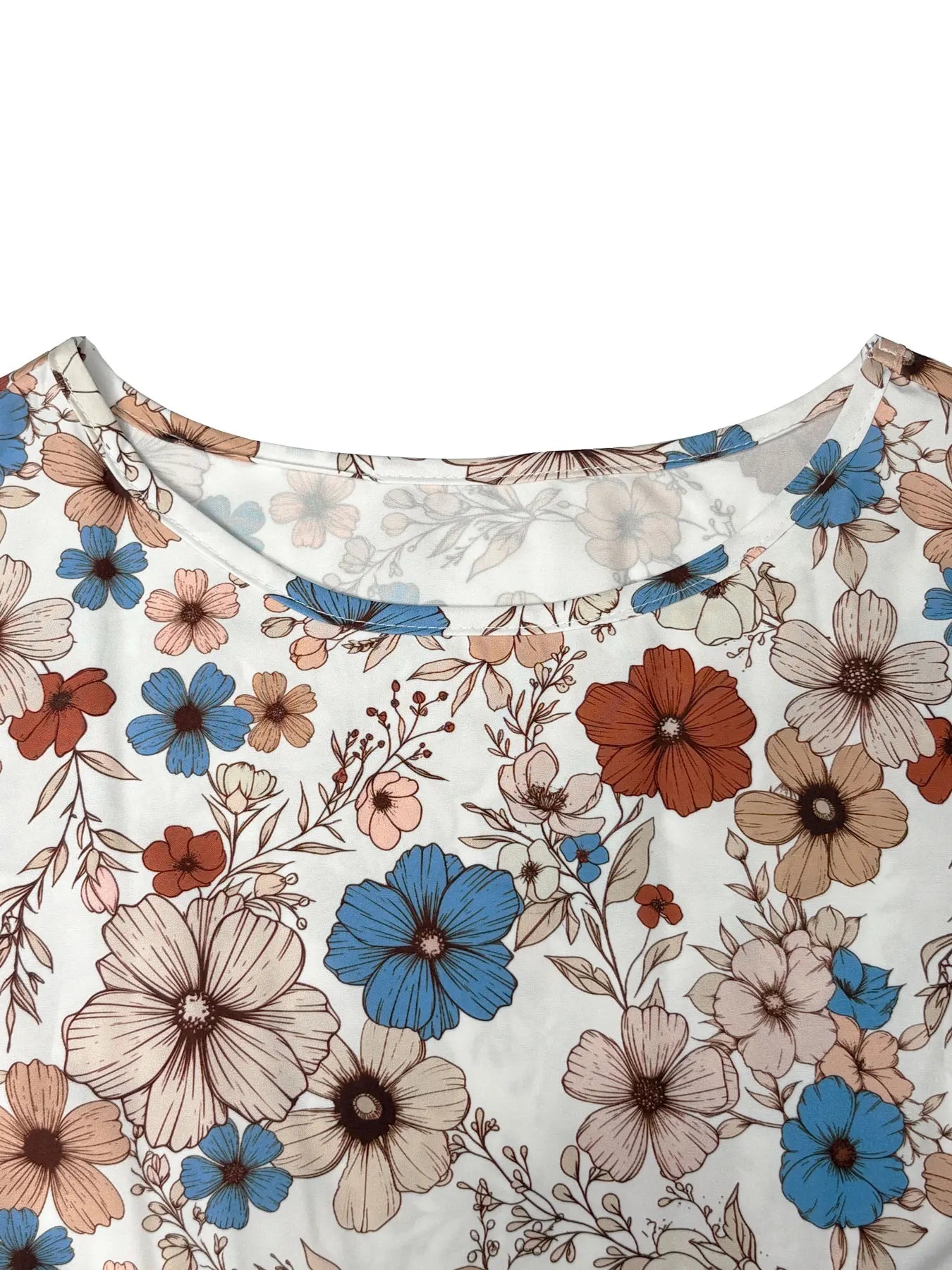 Women's Floral Print Tie Neck Flounce Sleeve Dress, Elegant Fashion Casual Dress for Daily Outdoor Wear, Women Dress for Spring