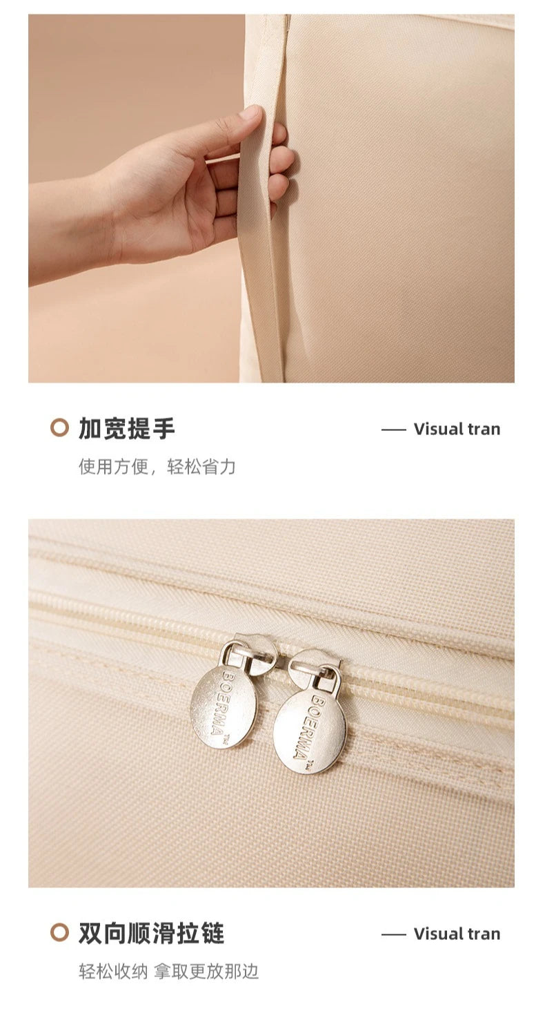 SRETNO Oxford Fabric Storage Bag Cotton Quilt Storage Bags, Clothes Storage Organizer Moving and Packing Luggage Bag Travel Bags