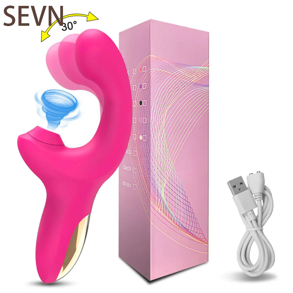Powerful Dildo Vibrator for Women 20 Speeds Female Clit Sucker Vacuum Clitoris Stimulator Finger Wiggling Adults Sex Toy Goods