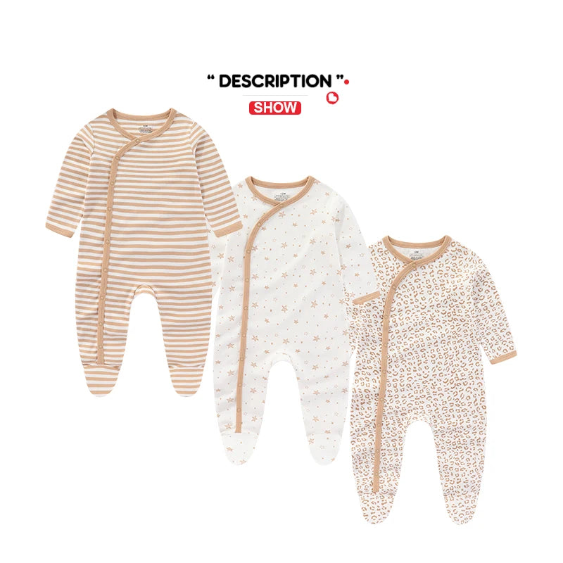 3PCS/Set Autumn Unisex Baby Rompers Cotton Soft Newborn Boy Girl Jumpsuit 2023 Infant Winter Onesies Clothes