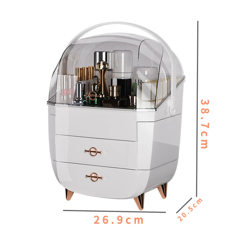 Cosmetic Storage Box Makeup Box Large Capacity Dustproof Desktop Drawer Make Up Drawer Container Jewelry Lipstick Boxs Organizer