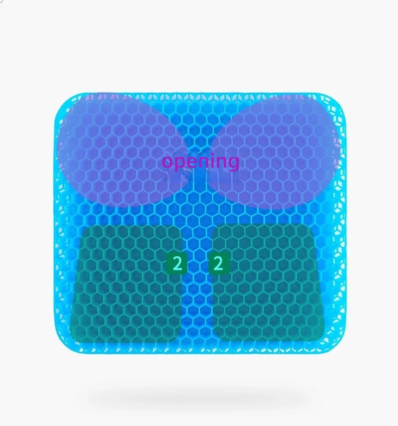 Car Use Square Cooling Breathable Polymer Gel Seat Cushion Anti-slip Hollow Out Design Summer Ice Mat for House Couch and Chairs