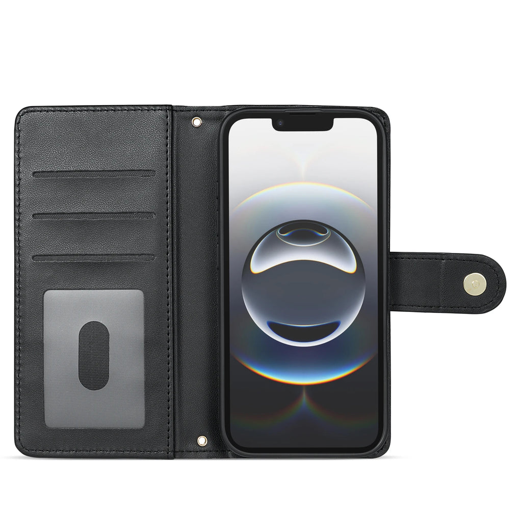 Strap 3D Leather Phone Wallet Case Book For Samsung Galaxy S25 S24 S23 S22 S21 S20 A06 A16 A26 A36 A56 A15 A35 A55 A54 A53 Cover