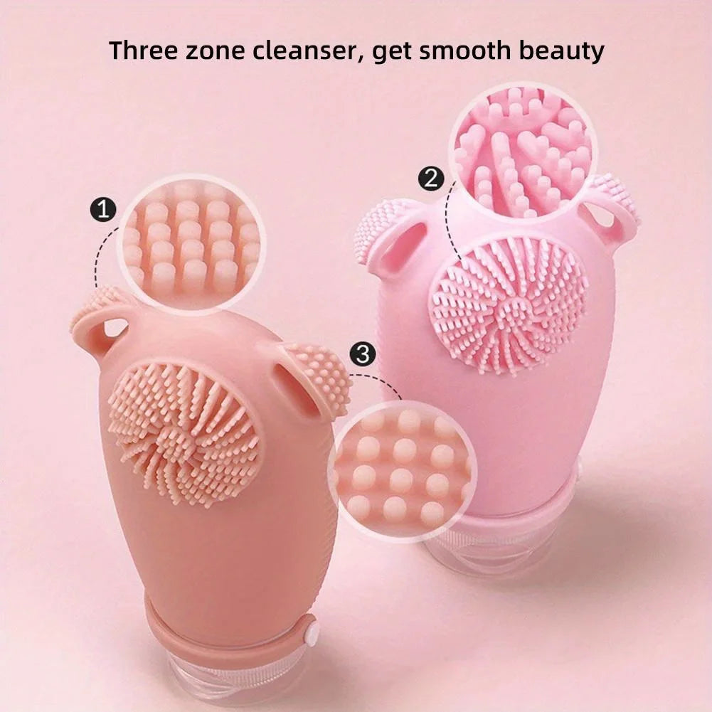100ml Silicone Refillable Bottles Shower and Bath Brush Travel Portable Shampoo Cosmetic Lotion Refillable travel bottle