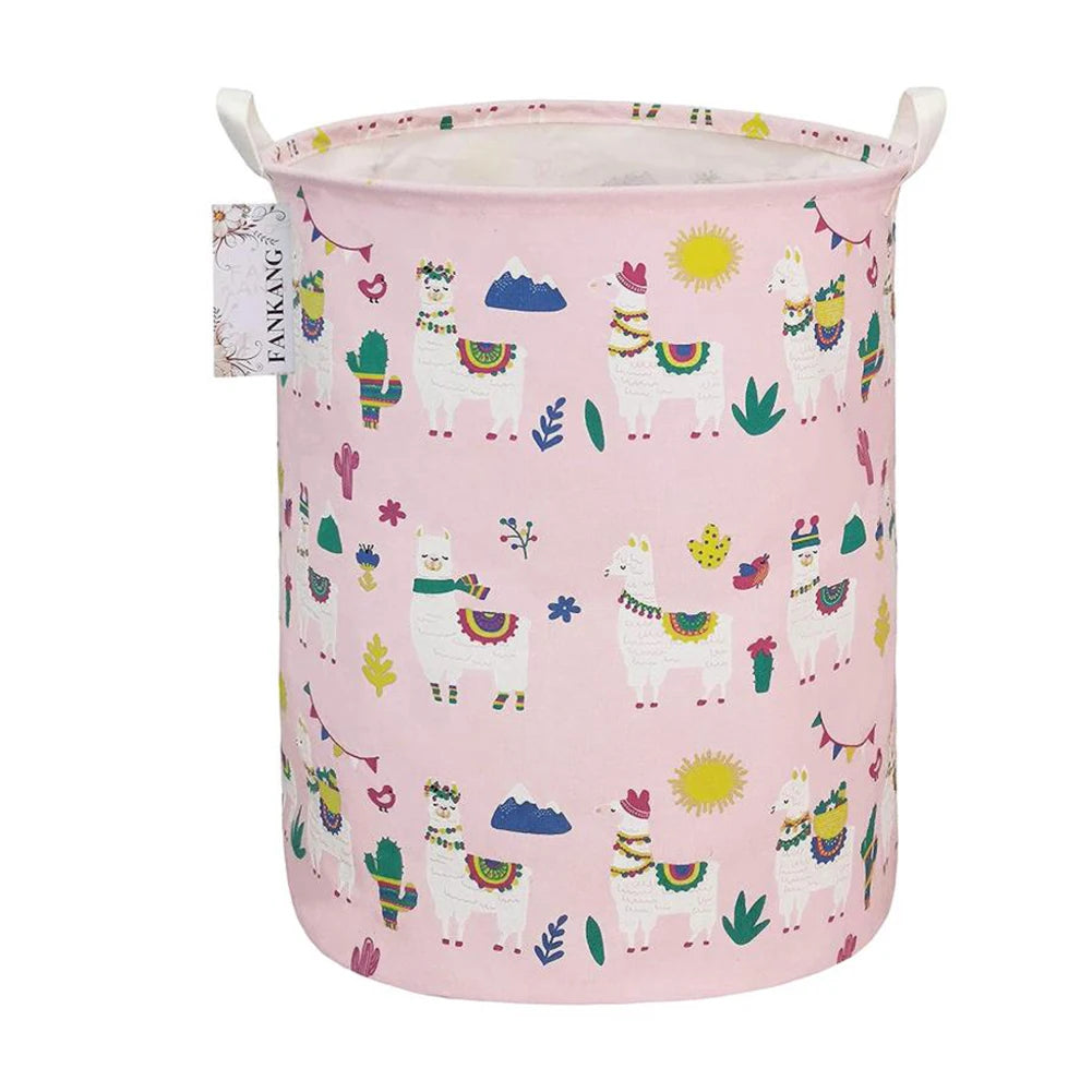 40x50cm Laundry Basket Foldable Canvas Large Dirty Clothes Toys   Storage Bag Foldable Hamper With Handles Home Organization