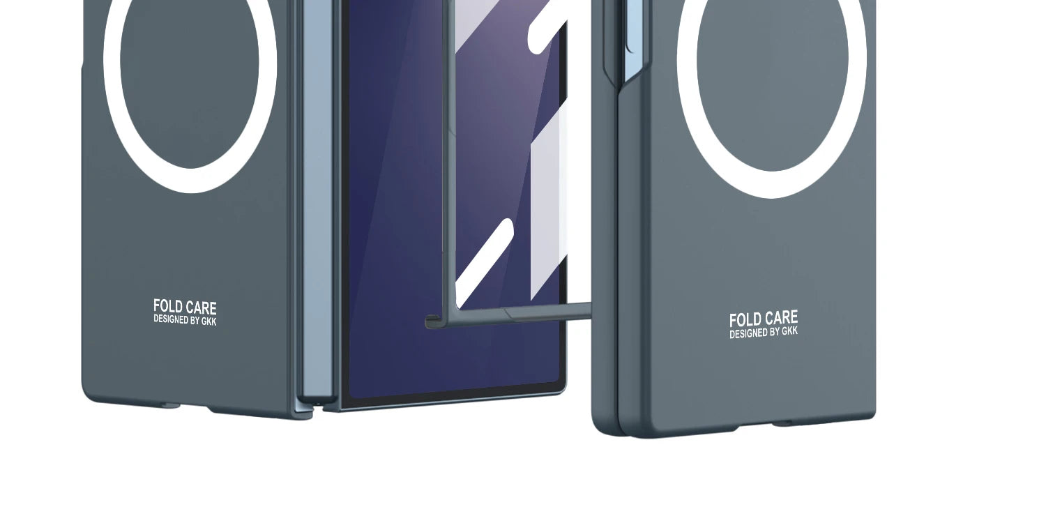 Magnetic Wireless Charging Phone Case For Samsung Galaxy Z Fold 7 6 5 Ultra-thin With Glass Film Z Fold7 Fold6 Protective Cover
