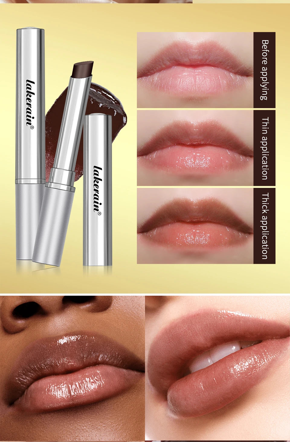 Long Lasting Moisturizing Black Honey Lipstick Natural Lip Plumper Makeup Lip Plumping Gloss Cosmetics Exfoliating for Lip
