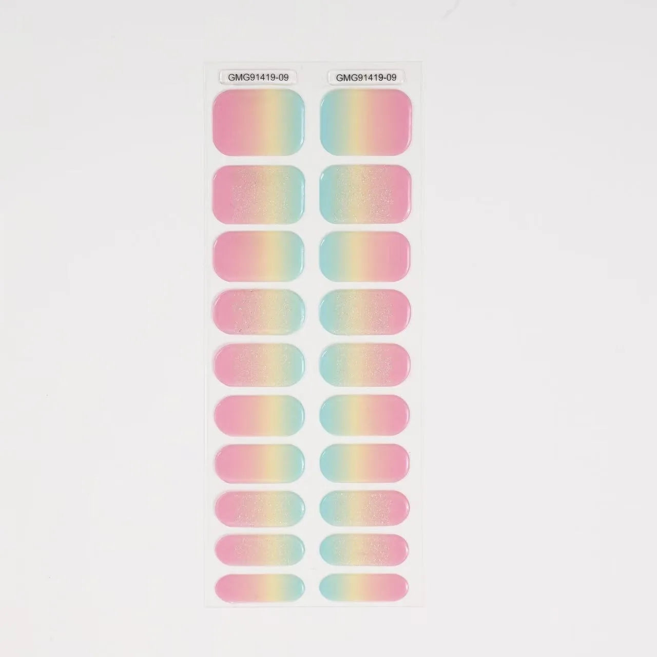 Semi-Cured Gel Nail Stickers Art Nail Decor Long-Lasting Solid Color Nail Strips UV Lamp Cured Manicure Gel Decal