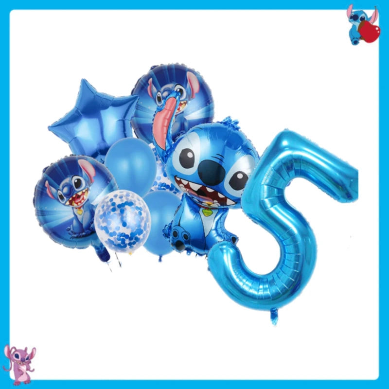 Disney Stitch Birthday Party Decoration Tableware Balloon Cup Plate Banner Backdrop Lilo And Stitch Theme Party Supplies Favors
