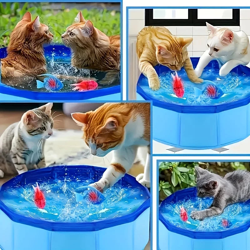 Portable Pet Pool with Foldable Dog Swimming Basin, Cat and Dog Bath Basin, Sturdy Edges, Suitable for All Dog Breeds