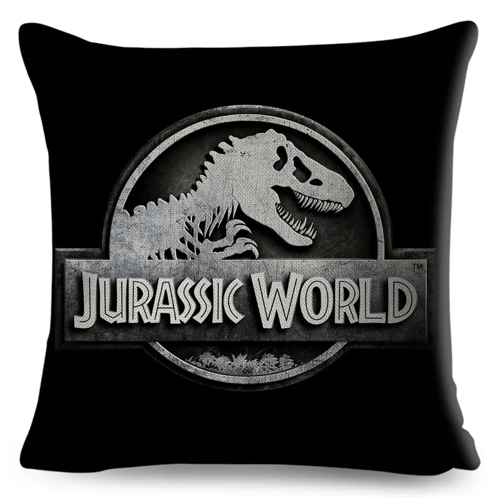 50 style Jurassic Park Logo Cushion Cover for Sofa Home Children Room Decor Dinosaur Print Pillowcase Polyester Pillow Case