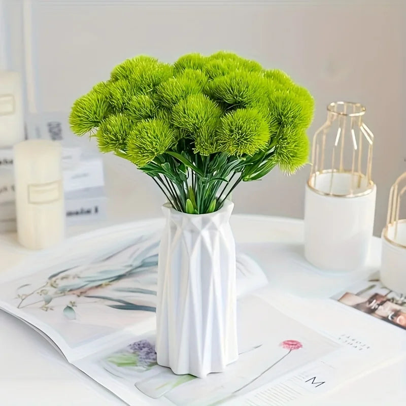 10pcs Artificial Dandelion Flowers Plastic Plants Wedding Indoor  Home Room Arrangements Party Decoration Artificial Flowers